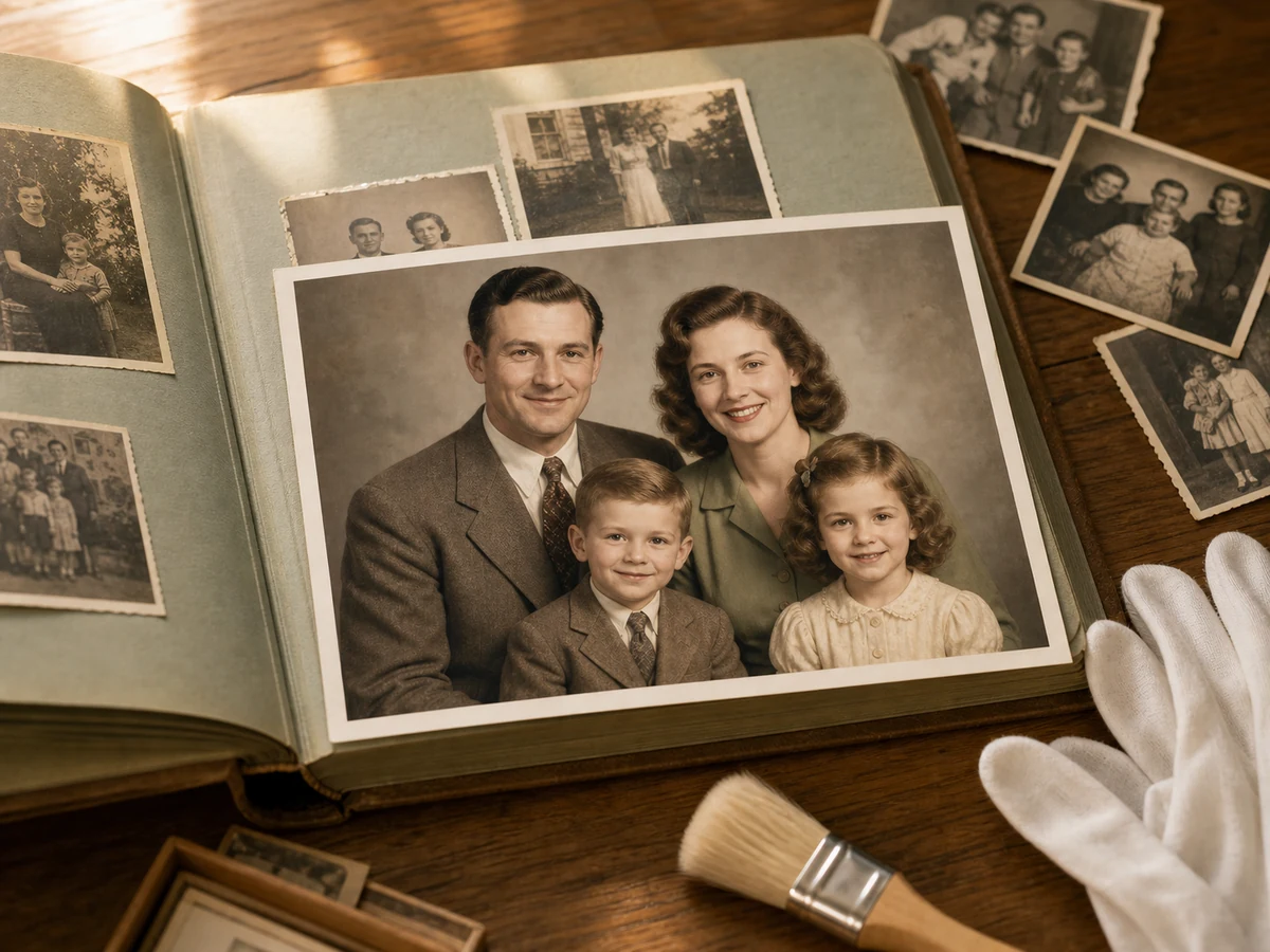 Restauración de fotos antiguas para proyectos de vídeos familiares